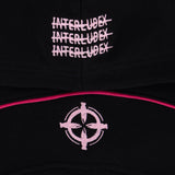 Bullseye Cropped Hoodie - Black / Pink
