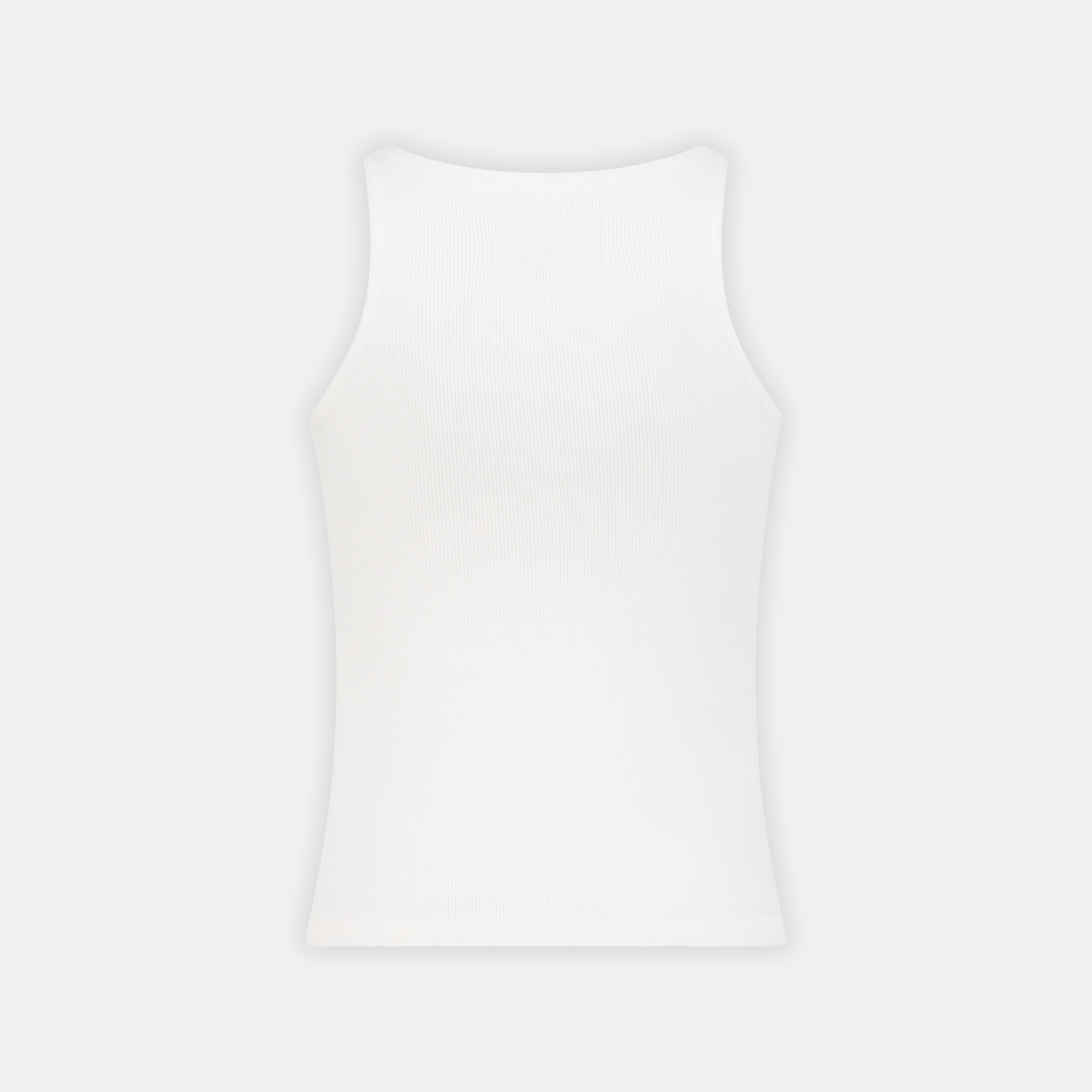 Embossed Logo Tank in Snow White, back view
