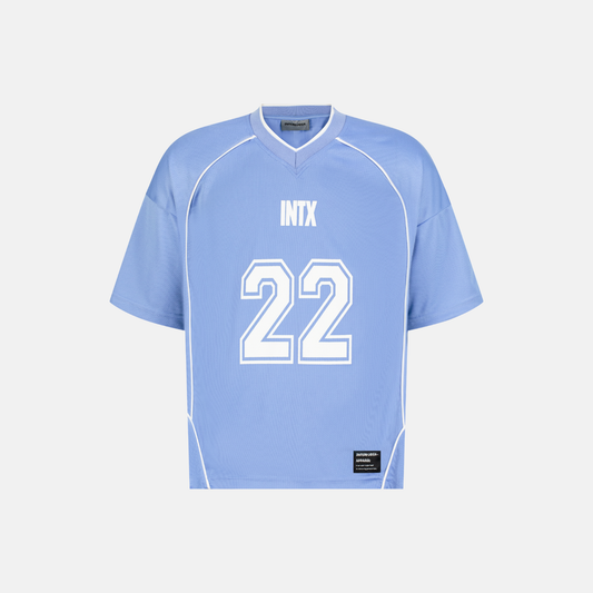Origin Jersey - Blue with white trim, the number 22, and the letters INTX