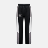 Windbreaker Pants in grey, black, and white with Interludex Apparel logo