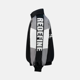 Windbreaker Jacket - Grey, side view, with Redefine logo on sleeve