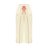 Bullseye Sweatpants -Cream / Pink