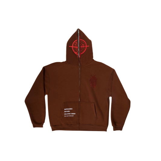 COFFEE ZIP UP HOODIE