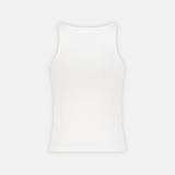 Embossed Logo Tank in Snow White, back view