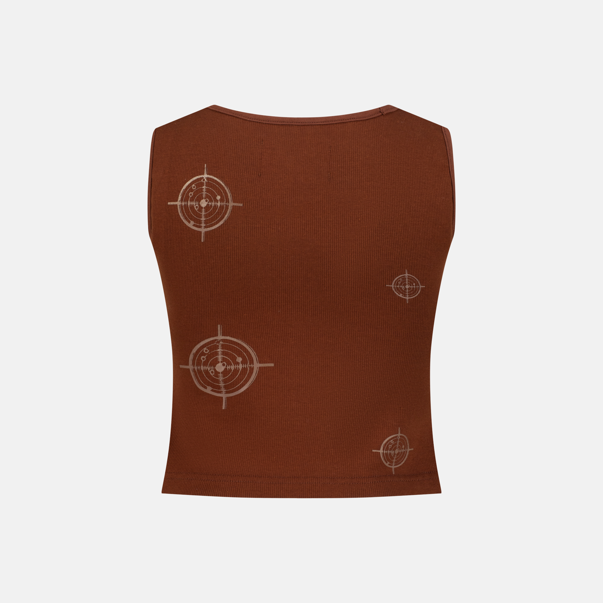 Coffee Rib Tank Top with target graphics
