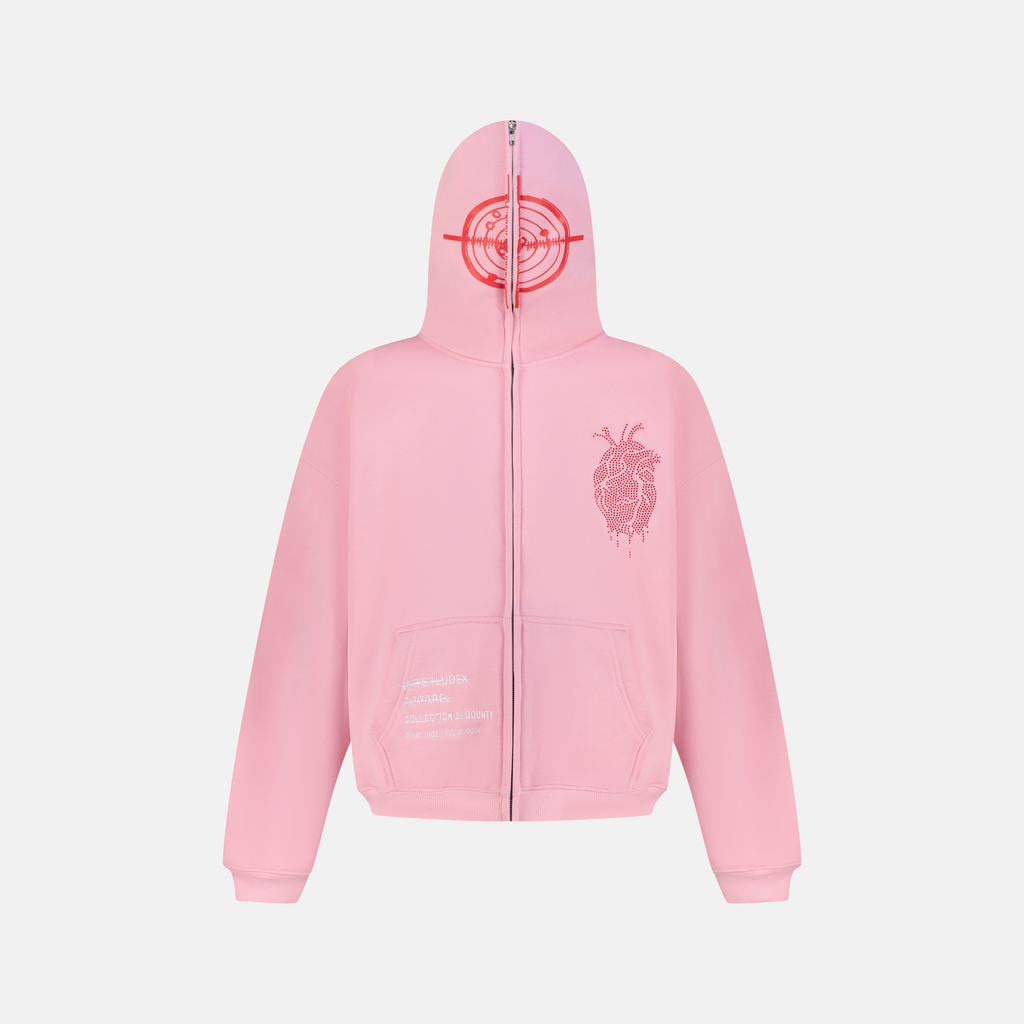 BOUNTY - VALENTINE Pink Zip up Hoodie Women |100% Cotton