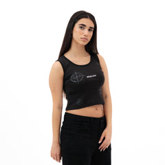 CHARCOAL RIB TANK TOP